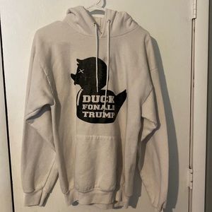 Duck Fonald Trump hoodie. Port and Company. Size medium